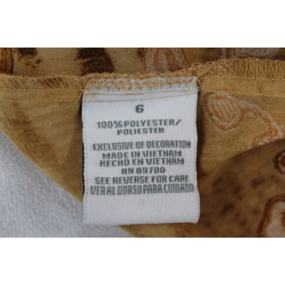 Dressbarn Women's 2 Piece Dress Set Size 6 Leopard Floral Print Short Sleeve - Picture 8 of 11